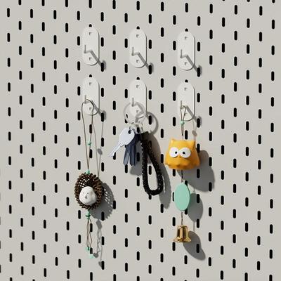 金属洞洞板配件孔椭圆挂钩壁挂式收纳挂件长孔挂板置物架钩子