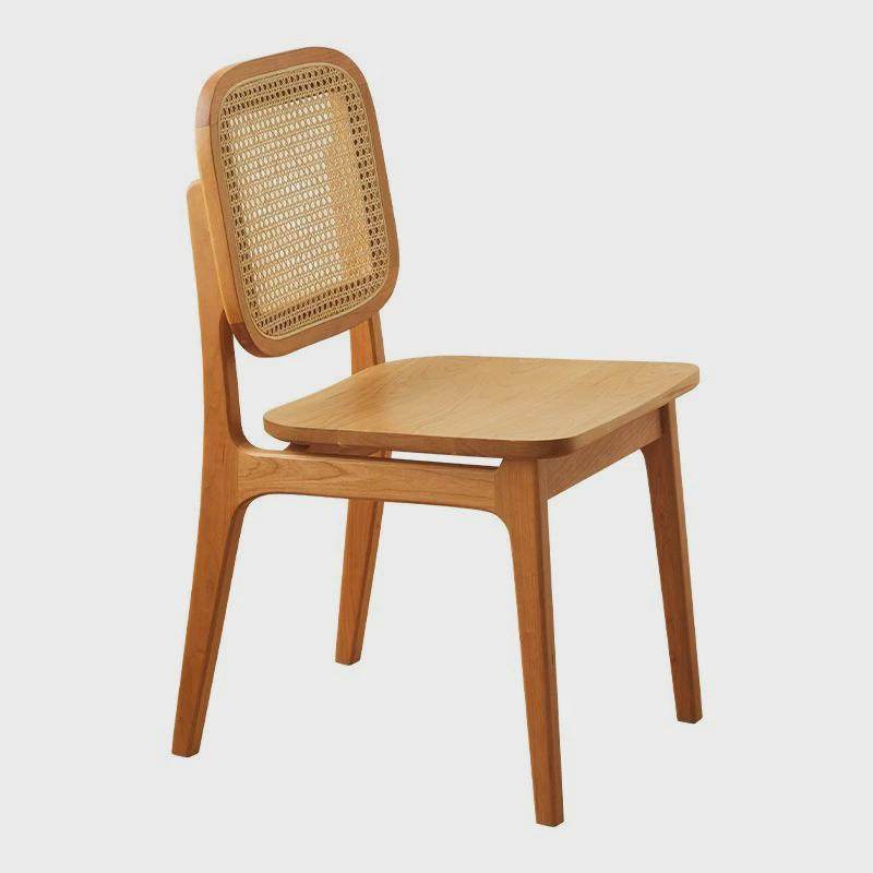 樱桃木餐椅北欧家用实木靠背复古椅休闲简约网红藤编原木餐厅椅子,住宅家具,餐椅,淘宝优惠券,粉丝福利购,淘宝优惠卷