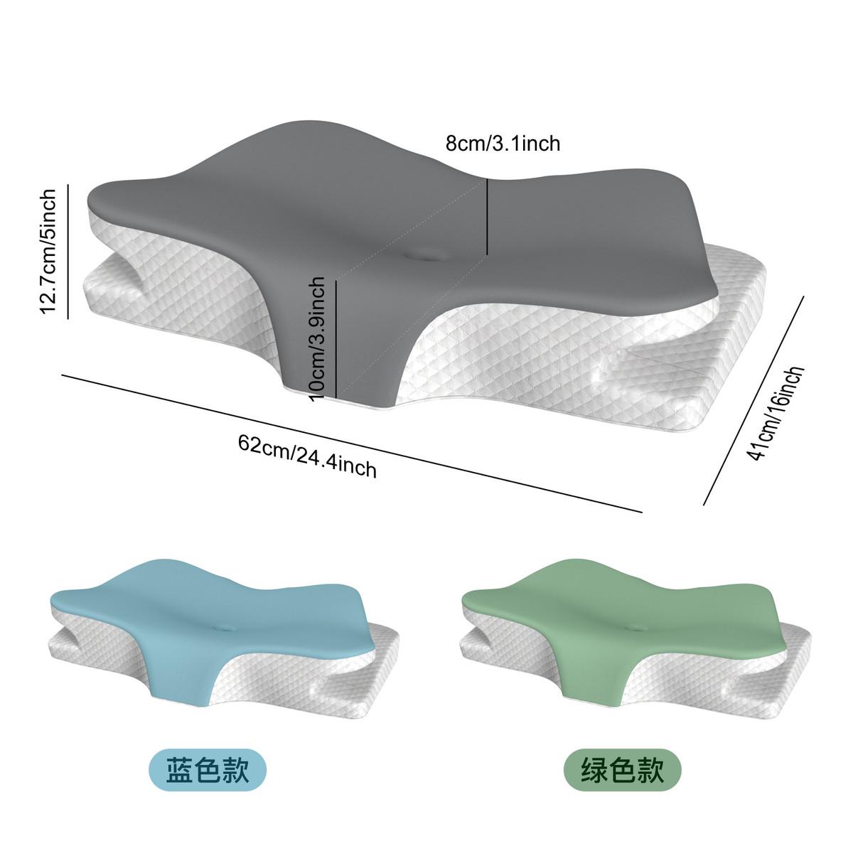 热销蝴家用舒适枕头新品蝶形波浪形枕头记忆枕慢回弹太空记忆棉蝴