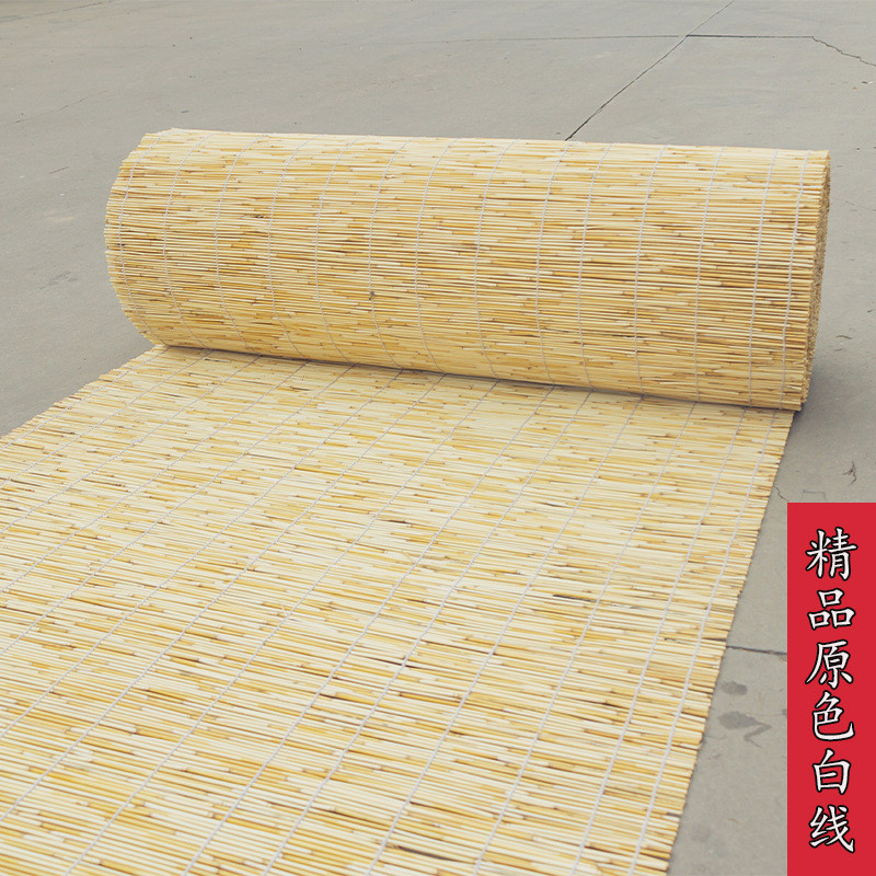 芦苇帘子大卷窗帘装修竹帘门帘吊顶茶室隔断遮阳饭店农家乐草新款