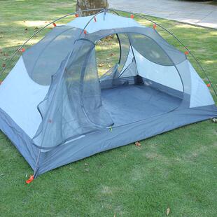 双人双层帐杆帐篷野外2人防风防暴雨防水家庭野营露营三季铝厂家