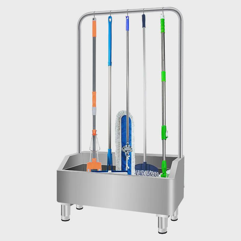 热销304不锈钢拖把池商用厨房酒店墩布池学校单位食堂用带架子拖