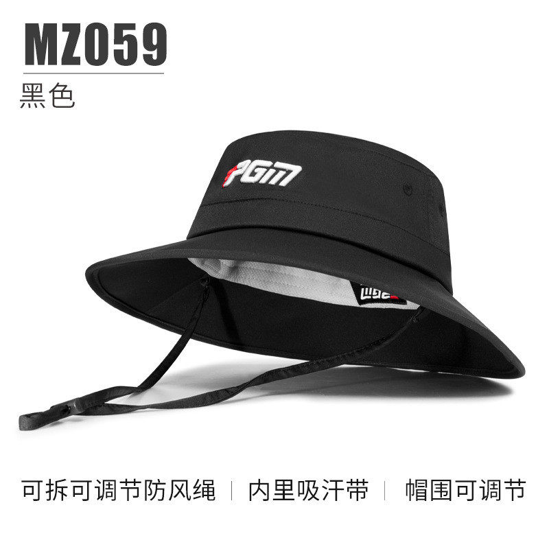 pgm新品高尔夫球帽男士渔夫帽可调节吸汗带扣防风绳可调节帽围拴