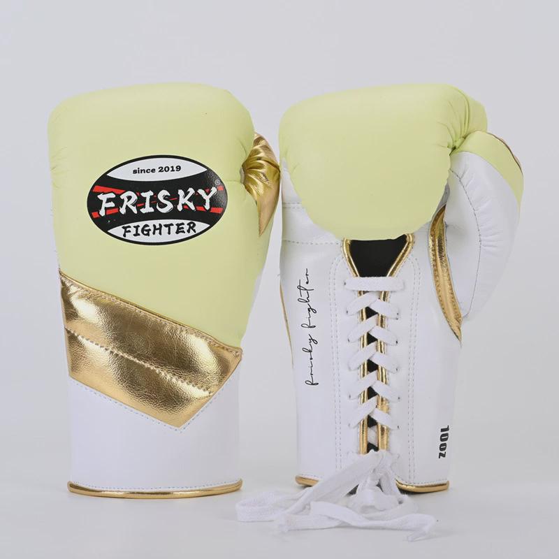 frisky成人系带拳击手套超纤皮拳套专业散打泰拳打沙袋训练拳套