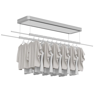 阳台超薄电动晾衣架智能升降照明家用双电机单功能铝合金晾衣机