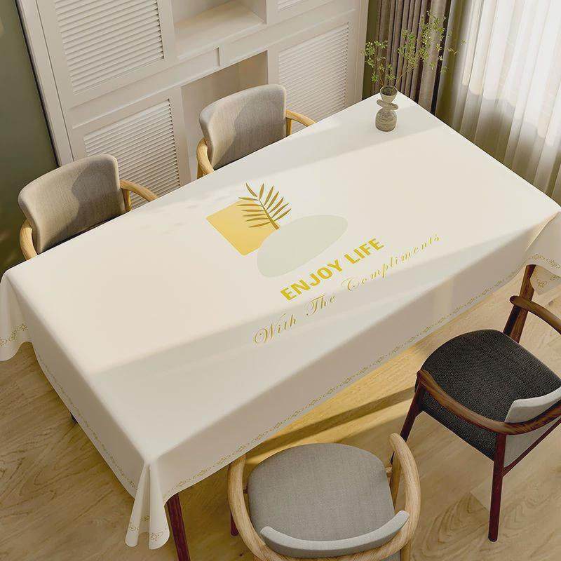 简约现代防水防油长方形餐桌防烫防滑桌布pvc免洗ins茶几台布