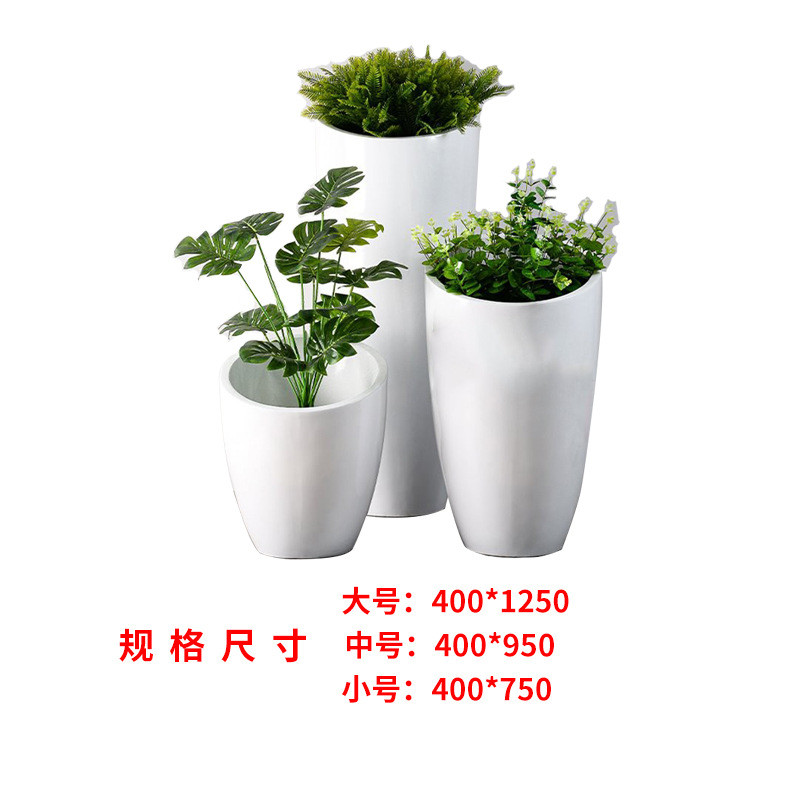 玻璃钢创意花盆室内装饰花瓶公园商场市政美陈种植移动组合大花箱