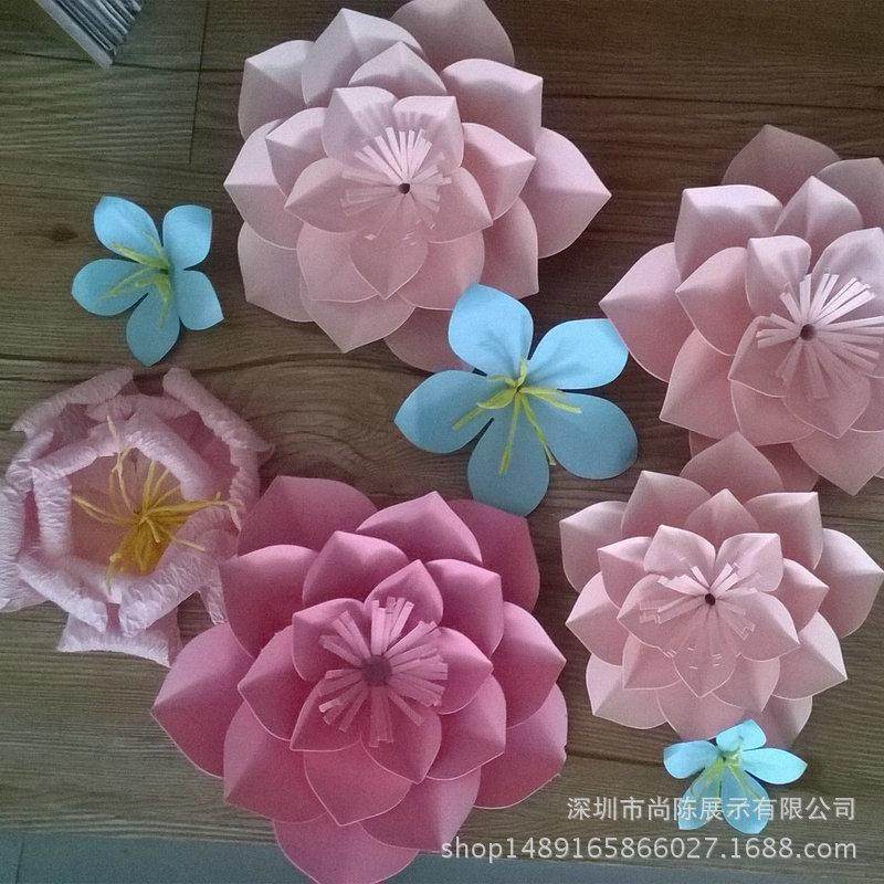 菊花仿真纸花橱窗展示装饰花束婚庆商演场地布景创意手工道具