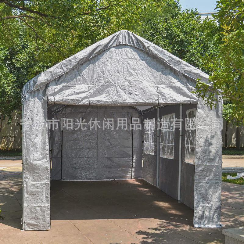 钢管户外车棚停车棚家用汽车帐篷移动车库骨架遮阳遮雨大棚6x3米