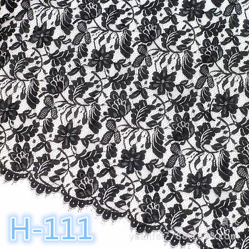 H-111染色锦纶波浪睫毛蕾丝超宽花边1.5米150厘米辅料现货