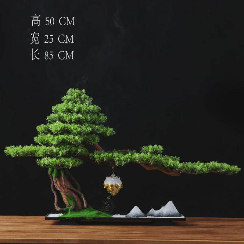 办公室大摆件绿植售楼部装饰品罗汉松盆景新中式仿真迎客松摆件,鲜花速递/花卉仿真/绿植园艺,仿真绿植,淘宝优惠券,粉丝福利购,淘宝优惠卷