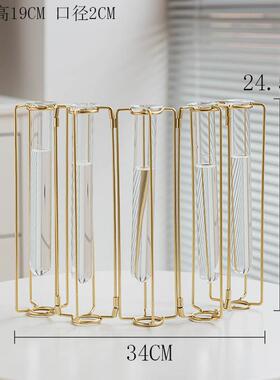 创意改变花瓶水培容器办公室绿色饰品时尚任意玻璃试管造型摆件