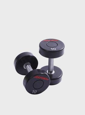 厂家直供圆头哑铃健身房健身面亮哑铃防滑耐摔哑铃cpu哑铃