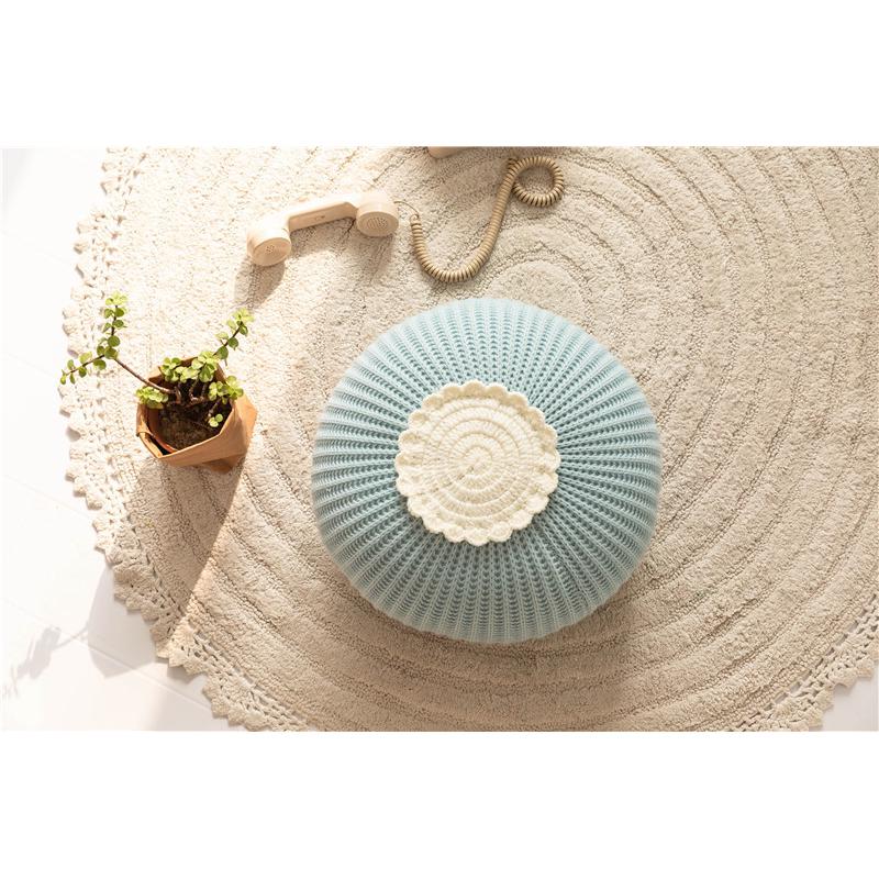 北欧ins小清新个性小南瓜手工针织款沙发靠垫圆形坐垫抱枕定制