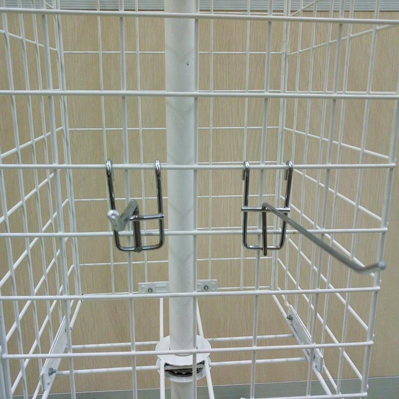 四面旋转挂件架饰品配件商场超市设备饰品店移动网格展示架