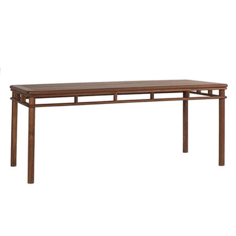 新中式茶桌椅组合实木黑胡桃木桌茶台老榆木简约茶室原木禅意新款