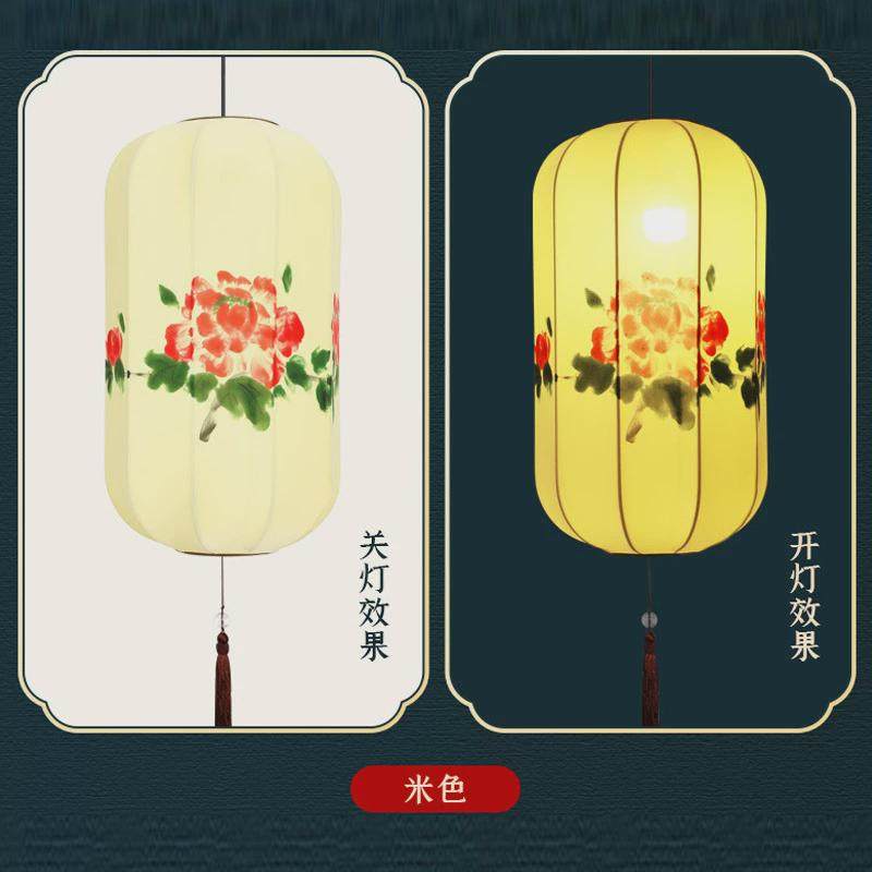 中式弹力布灯笼火锅店茶楼酒店开业古典手绘灯笼冬瓜异性广告灯笼
