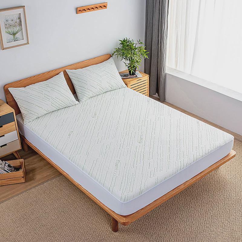 热销工厂直销竹节竹纤维提花空气层防水隔尿夹可机洗透气棉床垫套