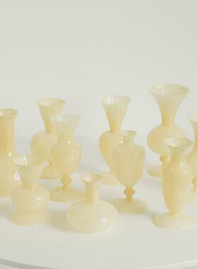 新款ins时尚花瓶洛可可小花瓶玻璃插花养花瓶桌面摆件水培迷你批