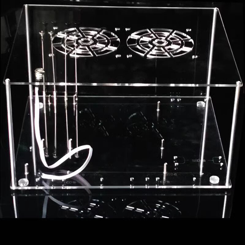 电脑机箱diy亚克力透明机架开放式叠加机房主机箱主板支架可裸装