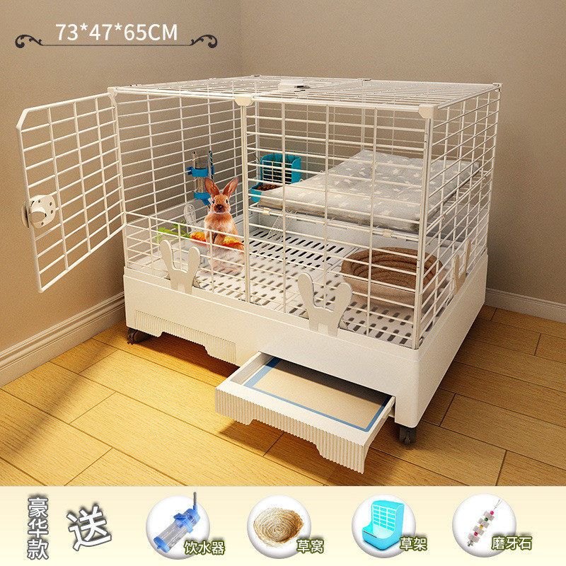 兔笼子自动清粪便笼防喷溅喷尿荷兰猪窝屋别墅大空间豪华家用号,宠物/宠物食品及用品,兔笼,淘宝优惠券,粉丝福利购,淘宝优惠卷