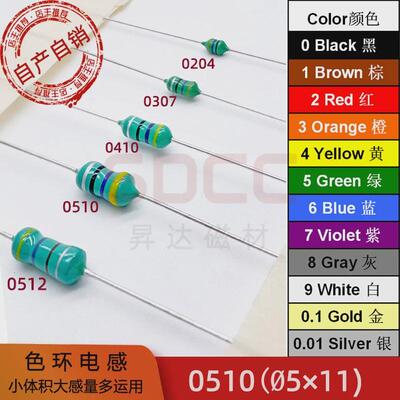 色环电感0510-33/47/68/100150/151220/221330/331470UH/471