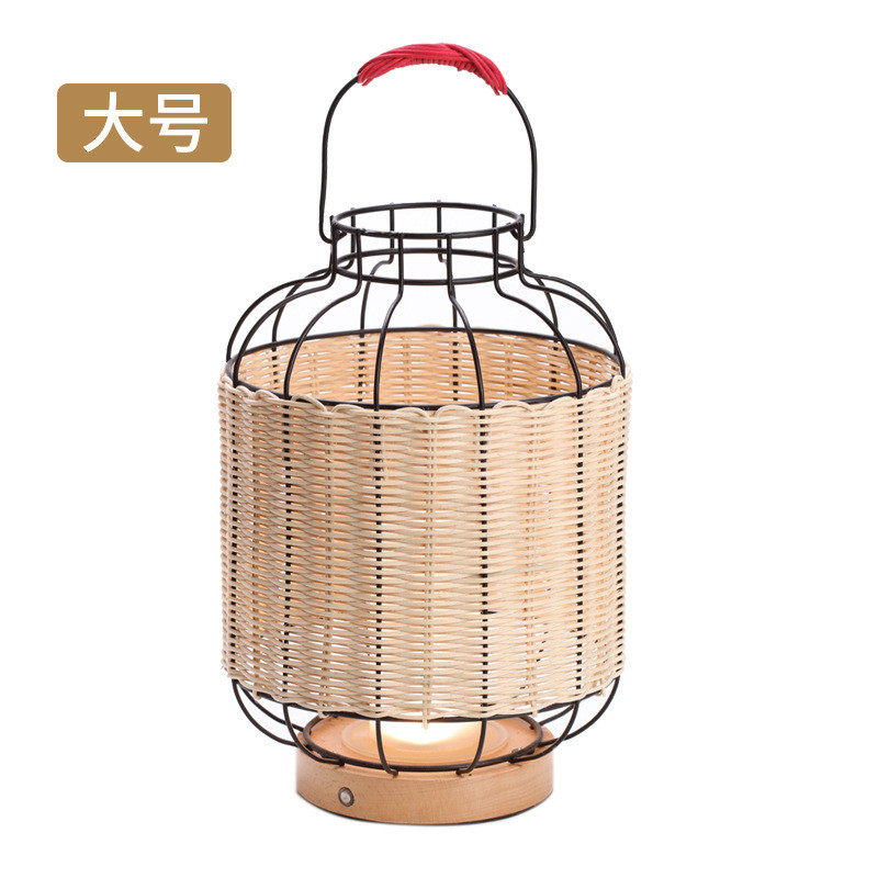 便携户外露营藤编中式氛围台灯简约客厅卧室餐厅床头柜创意夜灯织,家装灯饰光源,氛围灯,淘宝优惠券,粉丝福利购,淘宝优惠卷