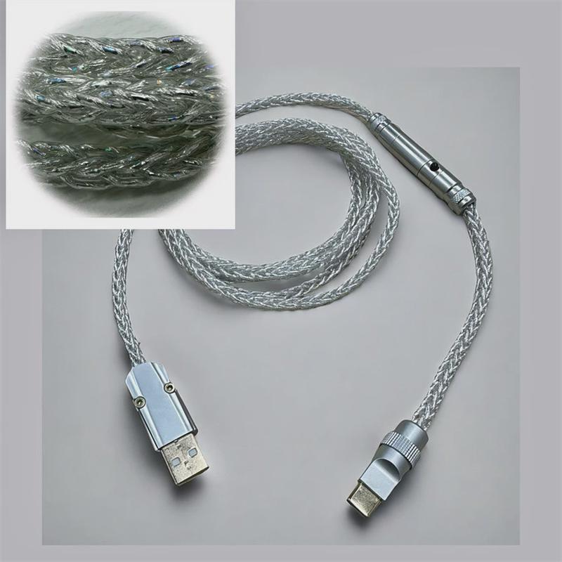 客制化机械键盘航插线单晶铜数据带磁吸铭牌粗8股单晶铜键盘线