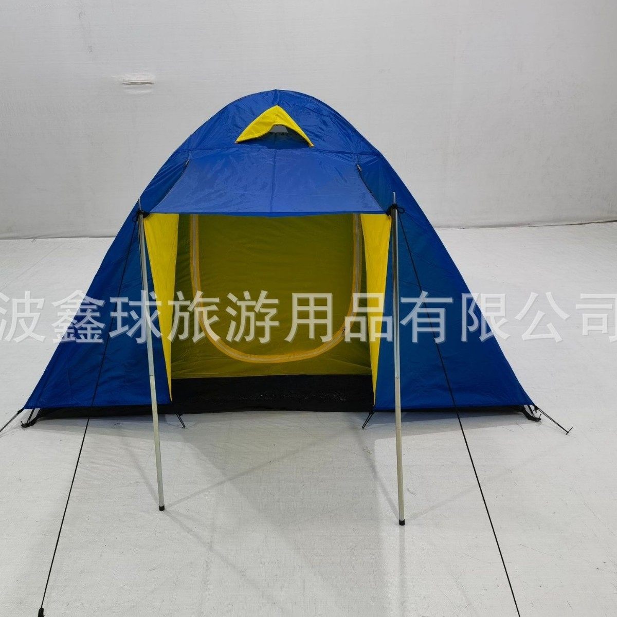 现货直供春秋户外2-4人双层防雨露营旅游休闲圆顶帐篷
