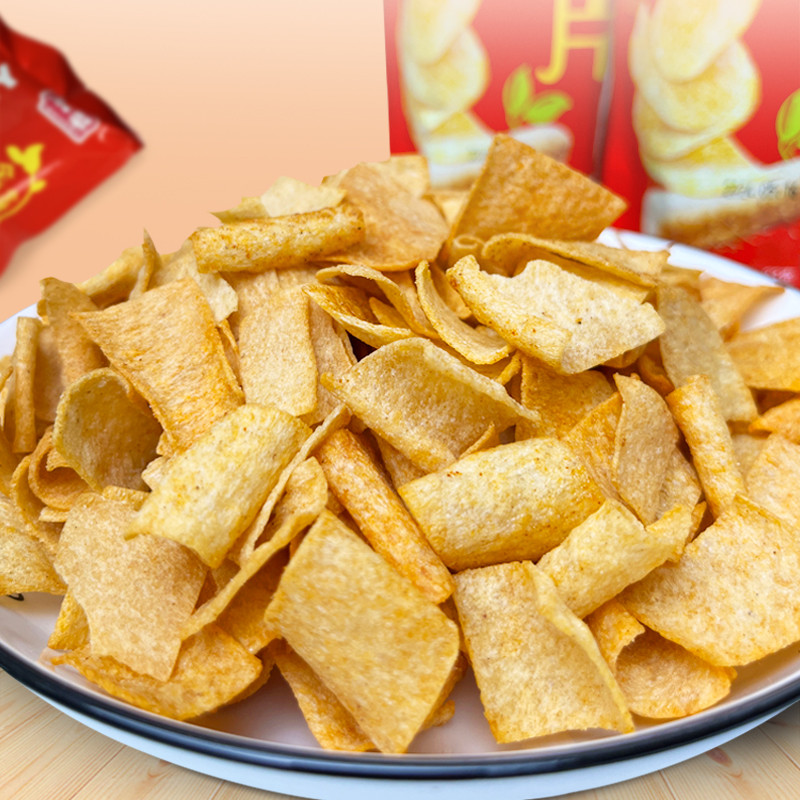 山药薄片山药脆片网红零食办公室休闲食品小吃锅巴膨化薯片整箱