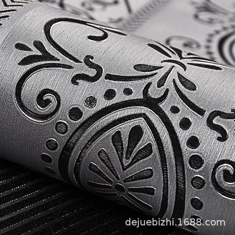 欧式3d立体浮雕壁纸金色竖条纹奢华客厅卧室电视背景墙墙纸非自粘,家装主材,无纺布墙纸,淘宝优惠券,粉丝福利购,淘宝优惠卷