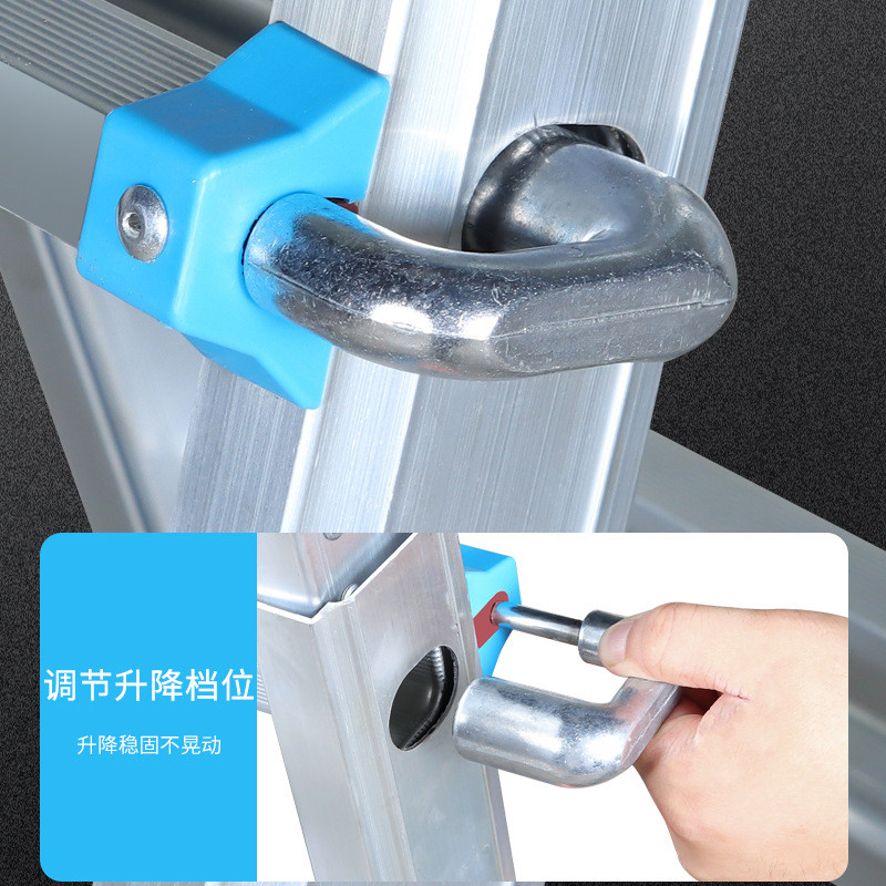 ZQ小巨人字梯铝合金折叠升降加厚伸缩梯子多功能装修家用直梯工程