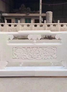 花岗岩石栏板简易河道石雕护栏芝麻灰石材栏板厂便宜花岗岩石栏杆