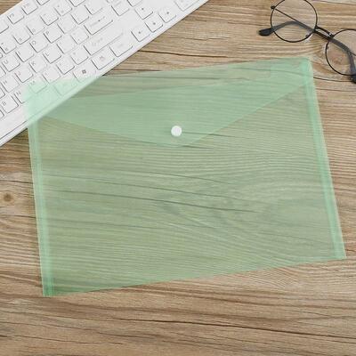 200个装办公档案袋塑料文件袋A4按扣透明按扣袋学生PP资料文件夹