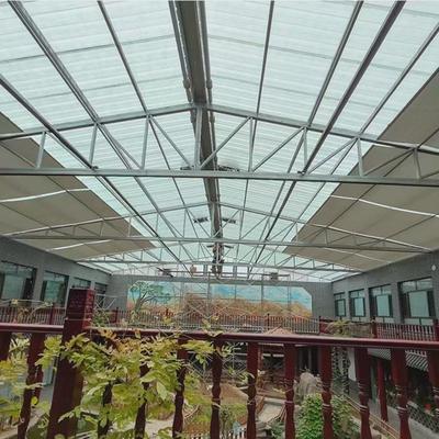 电动遮阳帘fss卷轴式天棚帘北京厂家商场玻璃顶棚中庭智能遮阳帘