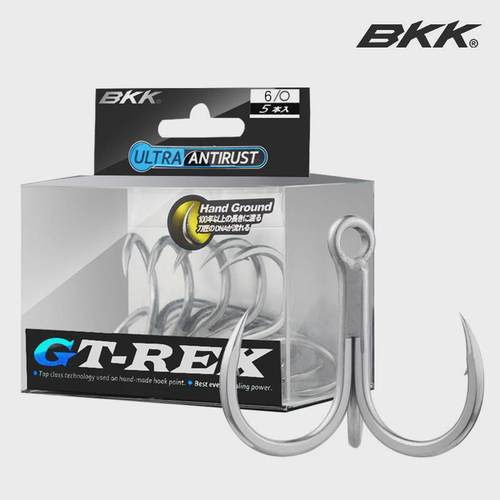 bkk黑金钢6071-7x-hg三本钩路亚防锈海钓钩三叉钩三锚钩巨物手研