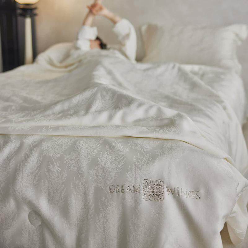 蚕丝100支兰精天丝提花轻奢夏凉被凉感丝滑夏被夏季天丝空调被,床上用品,化纤被,淘宝优惠券,粉丝福利购,淘宝优惠卷