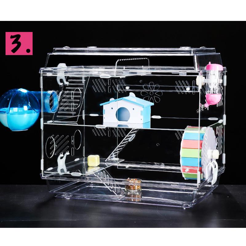 双层笼子   透明亚克力基础笼  大别墅仓鼠笼子   宠物用品