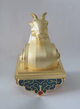 金属工艺礼品纯铜铅锡合金浇铸锌合金压铸12山羊珐琅十二生肖兽首