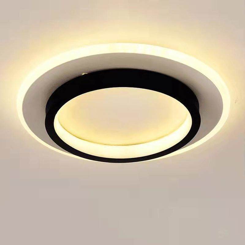 led入户玄关灯吸顶灯简约现代亚克力过道灯北欧铁艺走廊天花灯