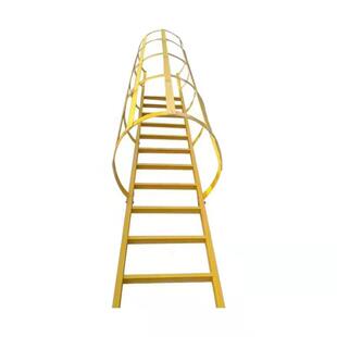 玻璃钢爬梯护笼建筑工地污水井平台防护安全爬梯安全通道基坑斜梯