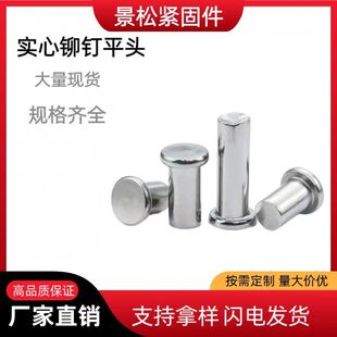 厂家批发铁质镀锌平头实心铆钉敲击式 M10 GB109M2