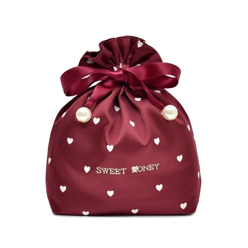 A6L甜美爱心小号收纳袋杂物收纳化妆袋便携旅行收纳抽绳袋,电子/电工,接线端子,淘宝优惠券,粉丝福利购,淘宝优惠卷