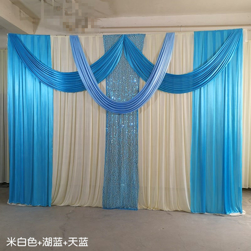 欧式背景纱缦婚庆道具幕布结婚造型帷幔道具2023年新款中式婚礼