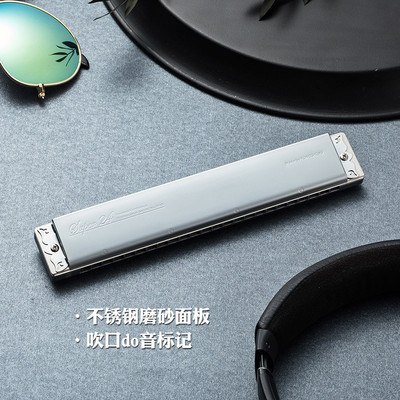 孔声24孔单音单孔abcdefg#调全金属口琴琴格高级成人准专业演奏级