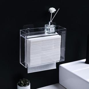 酒店洗手间擦手纸盒厕所纸巾盒免打孔壁挂式卫生间厨房干手抽新款