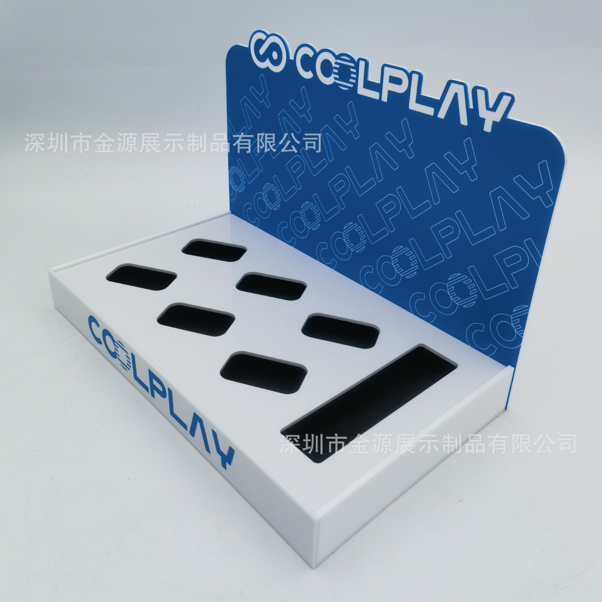 亚克力展示架白色雾化器试抽台组装拆卸电子产品桌面陈列架展示盒