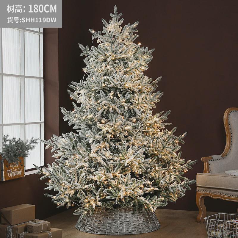 新款圣诞树豪华巨型雪松橱窗装饰商场摆件加密仿真松树送配件