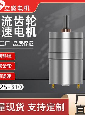 立盛GA25-310微型直流减速电机碳刷磁瓦可调速6v12v24V小型马达