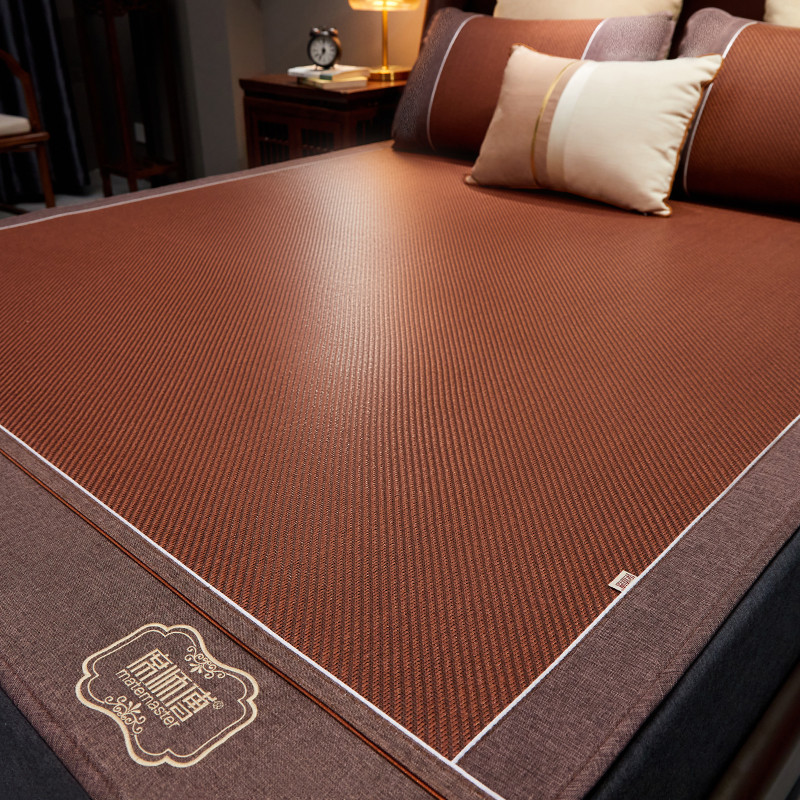 家师傅吾席有喜凉席三件套结婚陪嫁席子婚庆藤席天然纯藤婚床新款